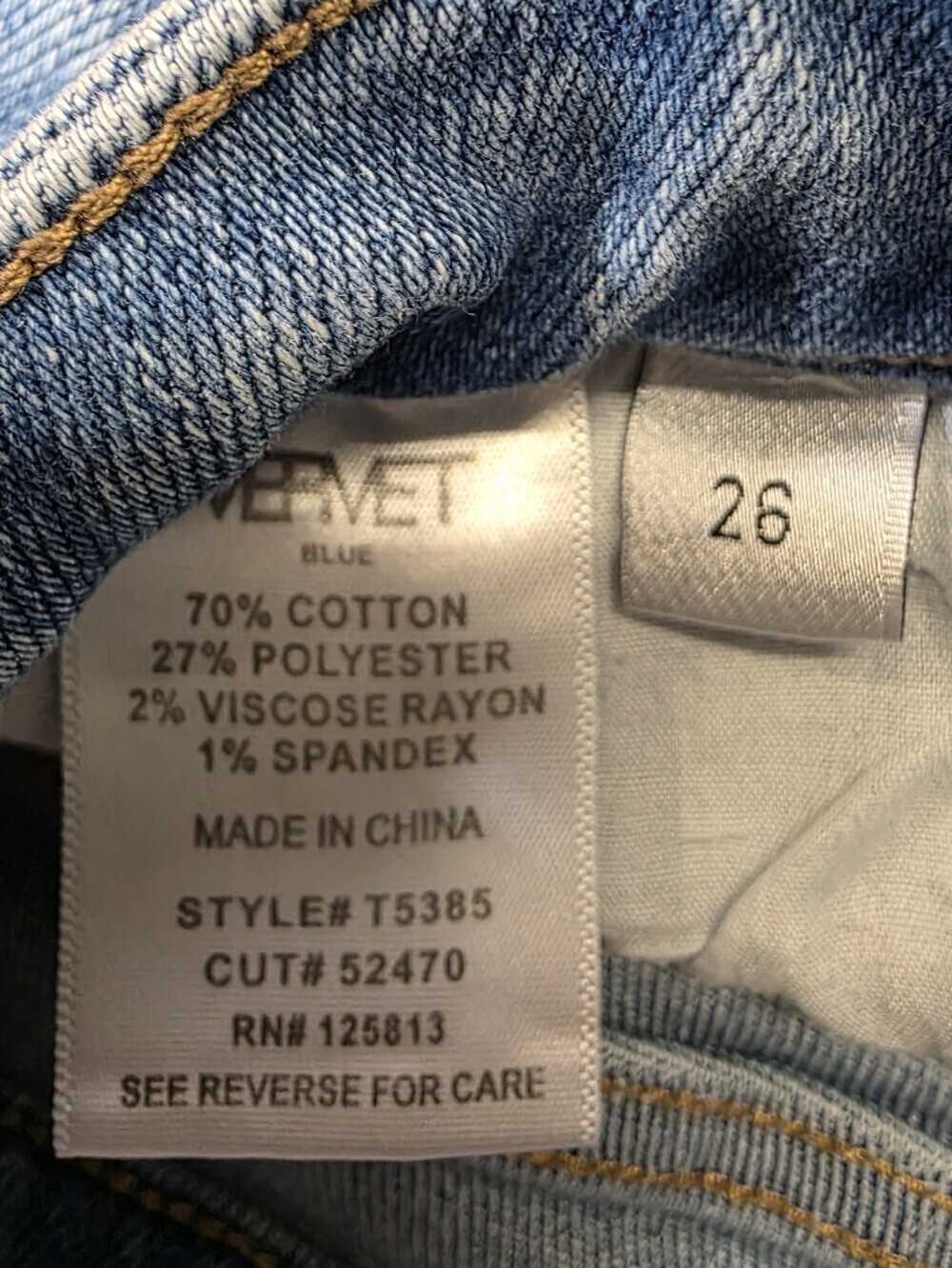 Velvet Light Blue Slim Straight Jeans for Women - Picture 2 of 4